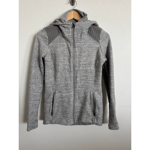 Athleta Womens Grey Hooded Full Zip Jacket Size Small Workout - Picture 1 of 7